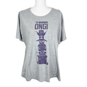 Raya and the Last Dragon Shirt Women XXL Grey Purple Team Ongi Short Sleeve Tee